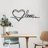 Stylish Metal Heart Love Wall Ornament Minimalist Line Art Hanging Pendant Fashionable Metal Wall Decor and Art for Home