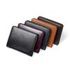 RFID Anti-Theft Genuine Leather Men's Tri-Fold Wallet with Multi-Card Holder
