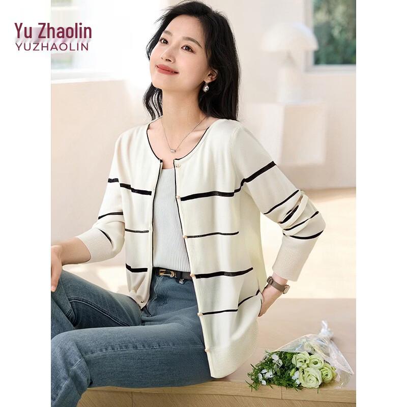 YUZHAOLIN Women's Striped Knit Cardigan