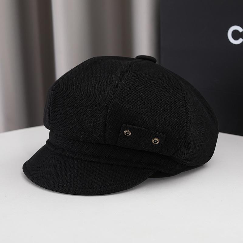 Женская многофункциональная восьмиугольная шляпа, берет газетчика, плиссированная шляпа газетчика с тиснением