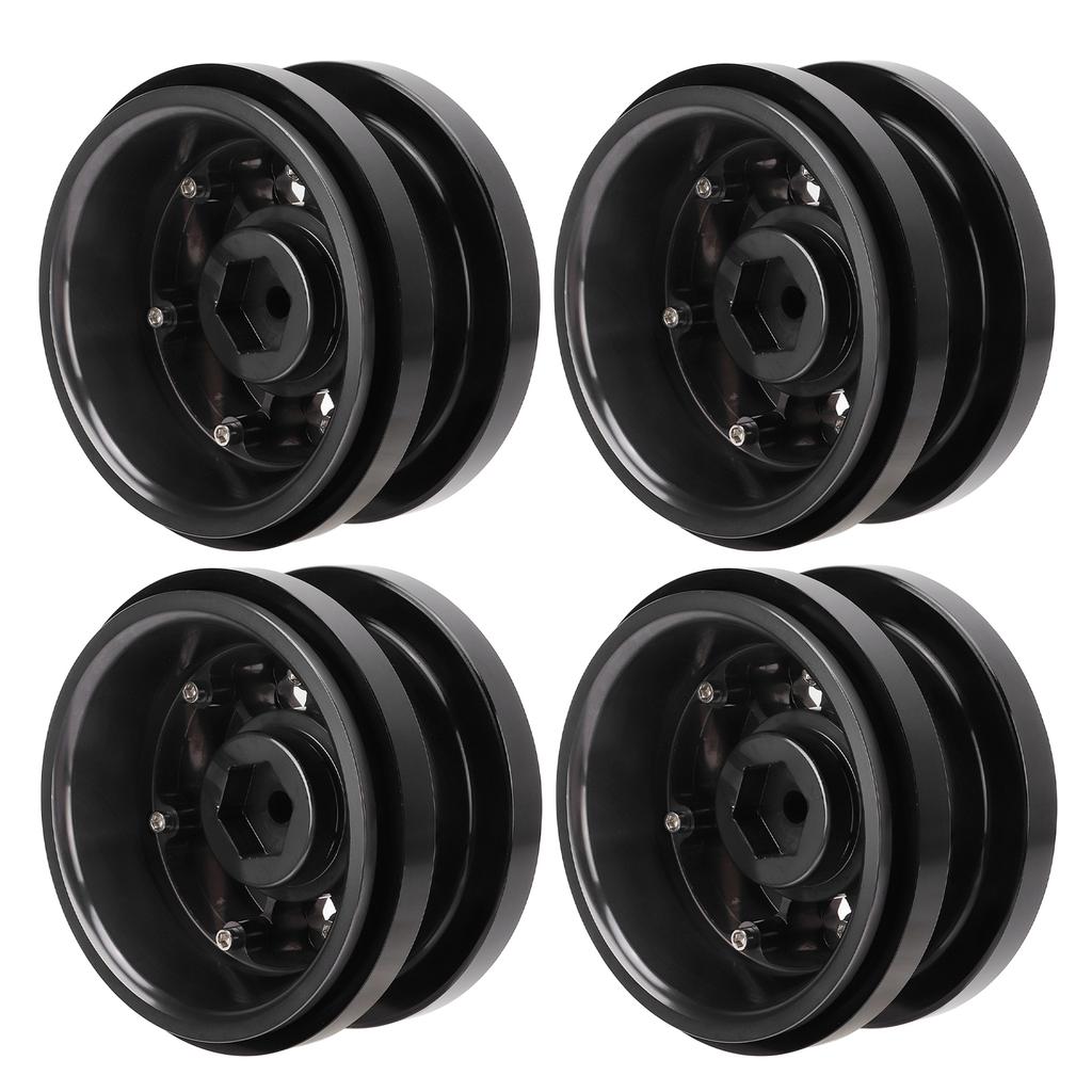 4 PCS RC Vehicle Wheels Rims 2.9in 12 Hole Aluminum Alloy RC Model Car Non Stick Metal Wheel Hub for 1 6 AXAIL SCX6