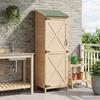 Garden Shed Natural 59.5 x 56 x 176.5 cm Solid Spruce Wood