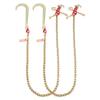 2PCS 5/16"x6' G80 Tow Chain 15" J Hook Long Shank RTJ & Grab Hooks Wrecker