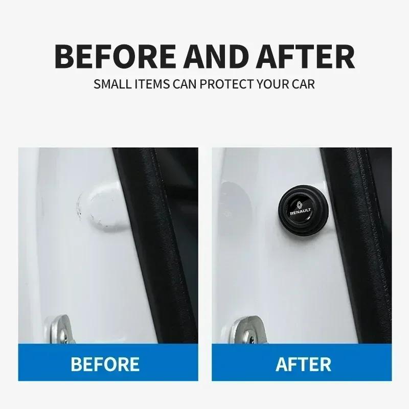 1/2/4pcs Car Door Shockproof Pad Anti-collision Silicone Sticker For Renault Megane 2 3 4 RS Grand Scenic Clio 4 Captur Duster R444
