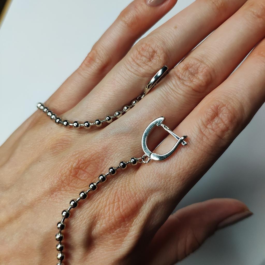 Серебряные серьги без камней (2130369)