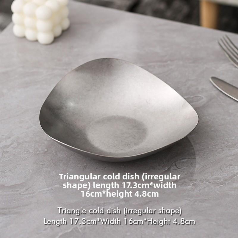 Декоративная тарелка в стиле ретро, уникальный дизайн, нержавеющая сталь, прочная, для дома, ресторана, улицы, западная столовая посуда