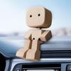 Shaking Wooden Man Figurine Man Tabletop Decor Creative Statue for Car Dashboard Study Shelf Display Desk Bedroom Living Room