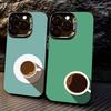 Чехол для телефона с рисунком кофе для iPhone 17,16,15,14,13,12,11,Pro,X,Xs,MAX,Plus, ТПУ, Мягкий, Приятный для кожи Чехол