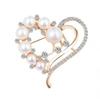Brooch High-End Sense Niche High-End Women'S Silk Scarf Buckle Alloy Corsage Small Fragrant Wind Pearl Rhinestone High-End