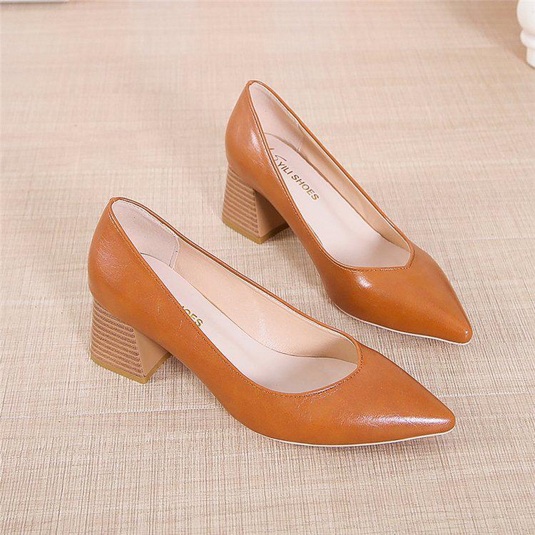 Женские модные кожаные туфли-лодочки, новые женские туфли-лодочки на высоком каблуке, пикантные туфли на высоком каблуке, женская обувь