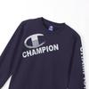 Champion Long Sleeve Crew Neck Sweatshirt with Graphic Logo Schoolboy Navy Kids' Print, CK-YS003,