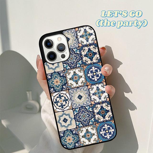 Осенний марокканский узор плитки мягкий чехол-бампер для iPhone 17 Air 16 16e 15 12 11 13 14 Pro Max Apple Plus Coque