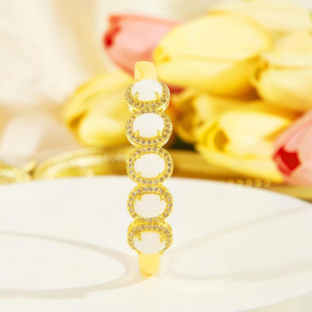 CMM великолепные золотые браслеты-браслеты ювелирные изделия сверкающие цирконии очаровательный аксессуар для мировых ценителей моды