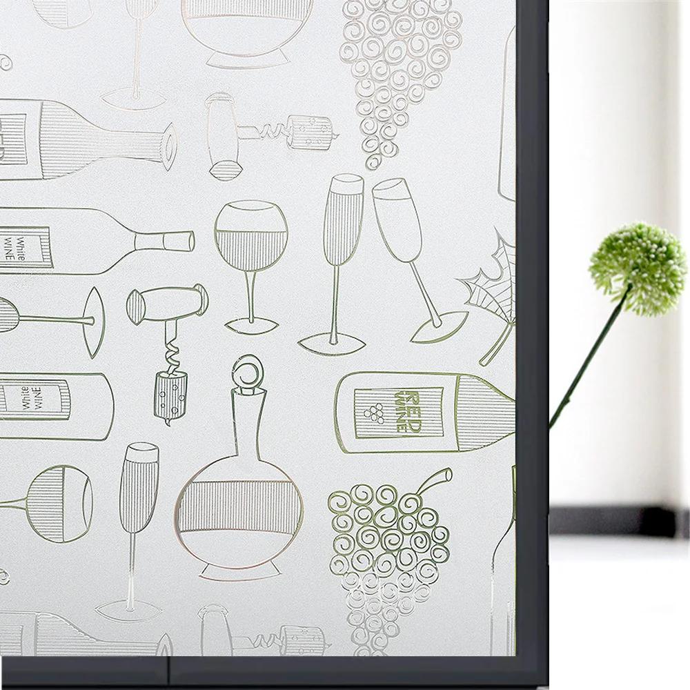 2 метра матовая полосатая оконная пленка витражное стекло декоративная УФ-наклейка конфиденциальная матовая самоклеящаяся пленка оконная наклейка для стекла