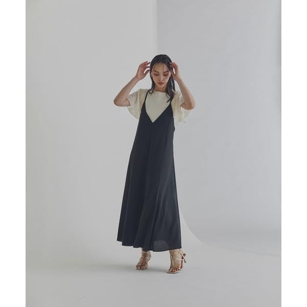 Beauty Casual Cami Charcoal [Natural Basics] Dress, V-neck Dress, Women's,