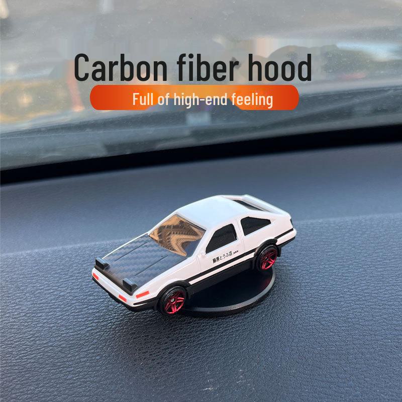 Alloy AE86 Drift Car Mini Rotating Model Ornament Toy