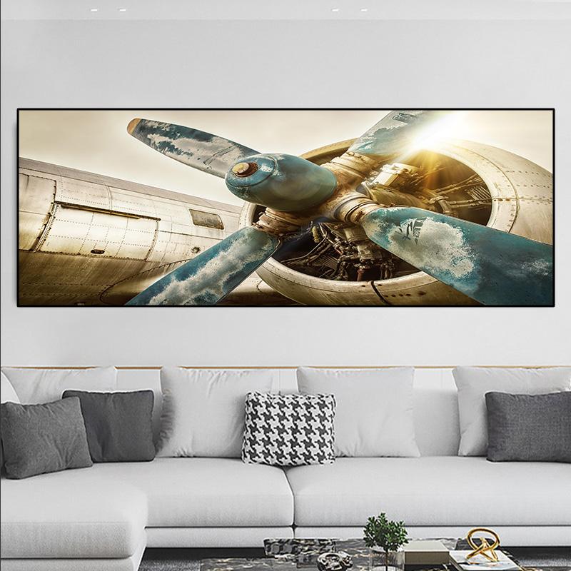 Скандинавская картина на холсте, черно-белые постеры с самолетами и принтами, Quadros Decorativos, картина для гостиной, домашний декор, без рамки