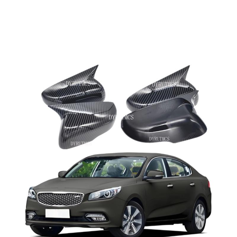 Car Rearview Side Mirror Cover Fit For Kia K4 2014 2015 2016 2017 2018 2019 Wing Cap Rear View Case Trim Carbon Fiber