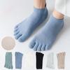Short Five Finger Socks For Men Spring Summer Thin Sweat-absorbing Ankle Socks Sports Running Split Toe Socks Cotton 5 Toe Socks
