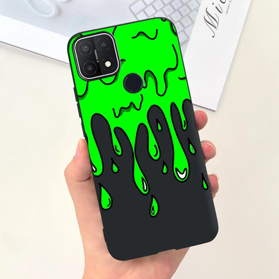 For Oppo A15 Case Oppo A15s CPH2179 Cute Fashion Candy Painted Cover Soft TPU Phone Case For Oppo A15 A 15 s OppoA15 Full Bumper