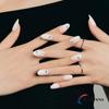 Clear White (Almond) Nail Tips Magic Press