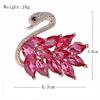 Fashion Cute Alloy Crystal Swan Brooch Pin Brooch Clothing Accessories Brooch Men's and Women's