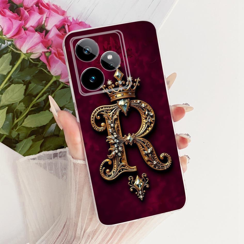 Чехол для Realme GT 7 7T RMX5061 RMX5085 Ретро Буквы Корона Мягкий Силиконовый Чехол Для Realme GT 7 Pro RMX5010 GT7Pro Корпус