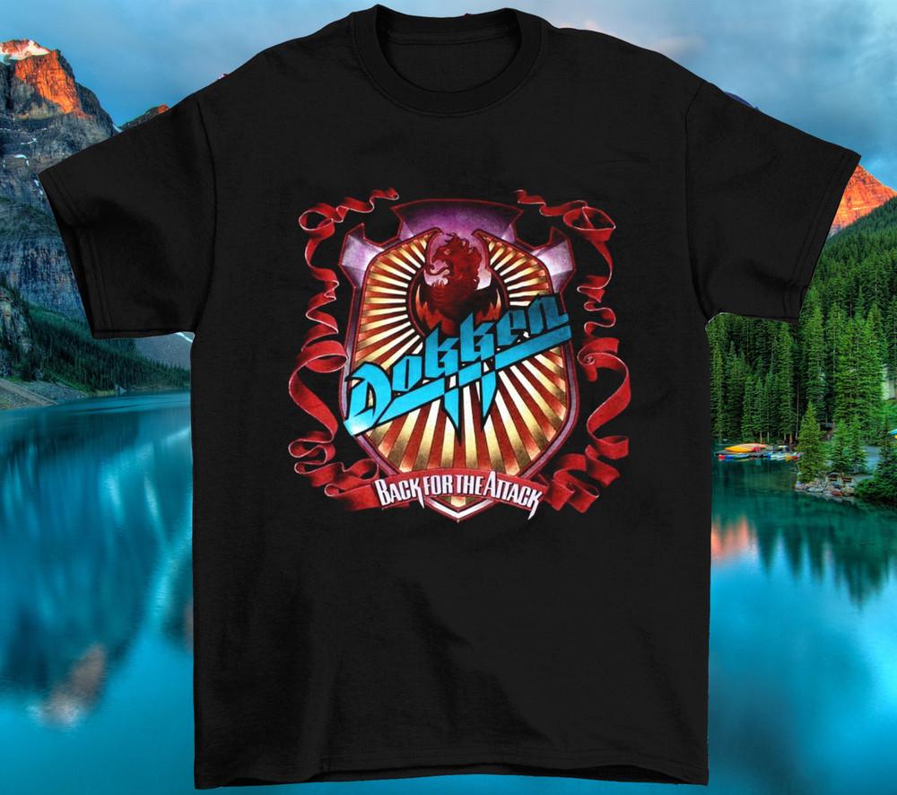 Hot DOKKEN BACK FOR THE ATTACK Gift for Fans Black All Size Unisex T-Shirt VX34 Unisex T-Shirt