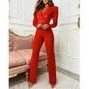 Women Fashion Slim Sleeveless Jumpsuit V Neck Profession OL Lady Clothes
