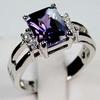 Fashion New Inlaid Blue Black Simple Ladies Sweet Engagement Proposal Ring Jewelry Gift
