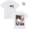 Рэпер Milo J 166 Тур 2026 Альбом Футболки Мужские Ретро Высокое Качество Короткий Рукав Футболки Оверсайз Хлопковая Футболка Уличная Одежда