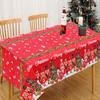 Рождественская одноразовая полиэтиленовая красная скатерть, рождественское украшение для дома 2024, рождественское покрытие стола, украшения Navidad Natal, Новый год 2025