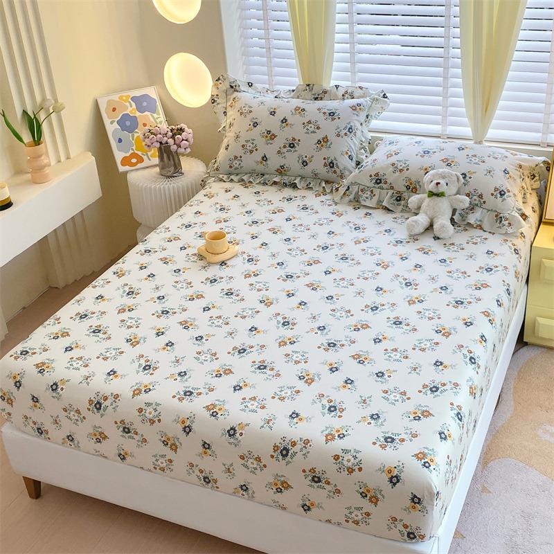 100% хлопок простыня на резинке в цветочном стиле покрывало для кровати приятное для кожи простыня 90/100/120/150/180 см постельное белье Sabanas (Нет наволочки)