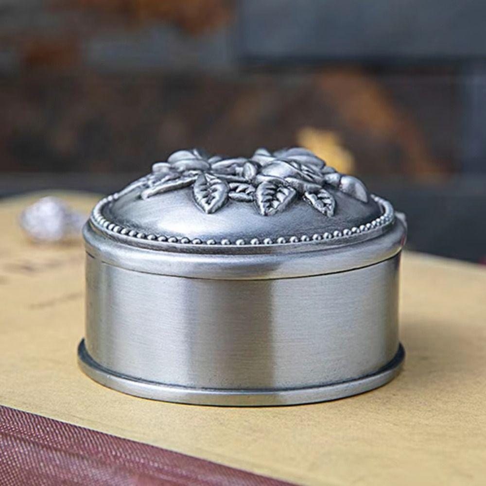 Пылезащитная металлическая шкатулка для украшений в форме сердца для хранения колец, безделушек, подвесок, бусин
