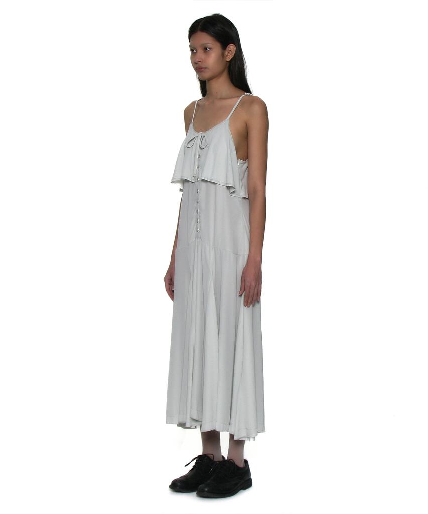Partimento Woman Ruffle Lace Trim Flare Slip Dress_Mint