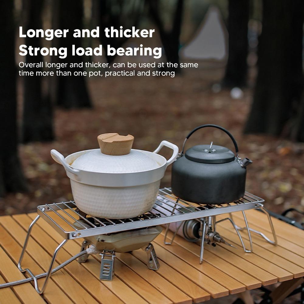 Portable Backpacking Grill Sliver Folding Grill Rack BBQ Grill Campfire Grill Backpacking Hiking