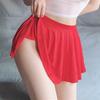 Stylish Women Underwear Lightweight Pleated Thin Flowy Above Knee Skirt for Bedroom