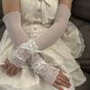 Элегантные Длинные Кружевные Перчатки с Японским Дизайном Ленты для Вечеринок, Вечерних Мероприятий и Модных Нарядов