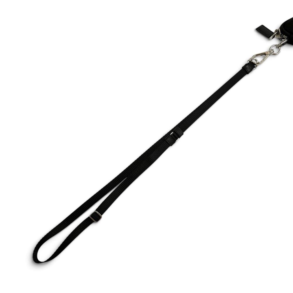 Excellent PRADA Pouch Re Nylon Triangle Logo Keyring Nylon Women 2TT140 Used