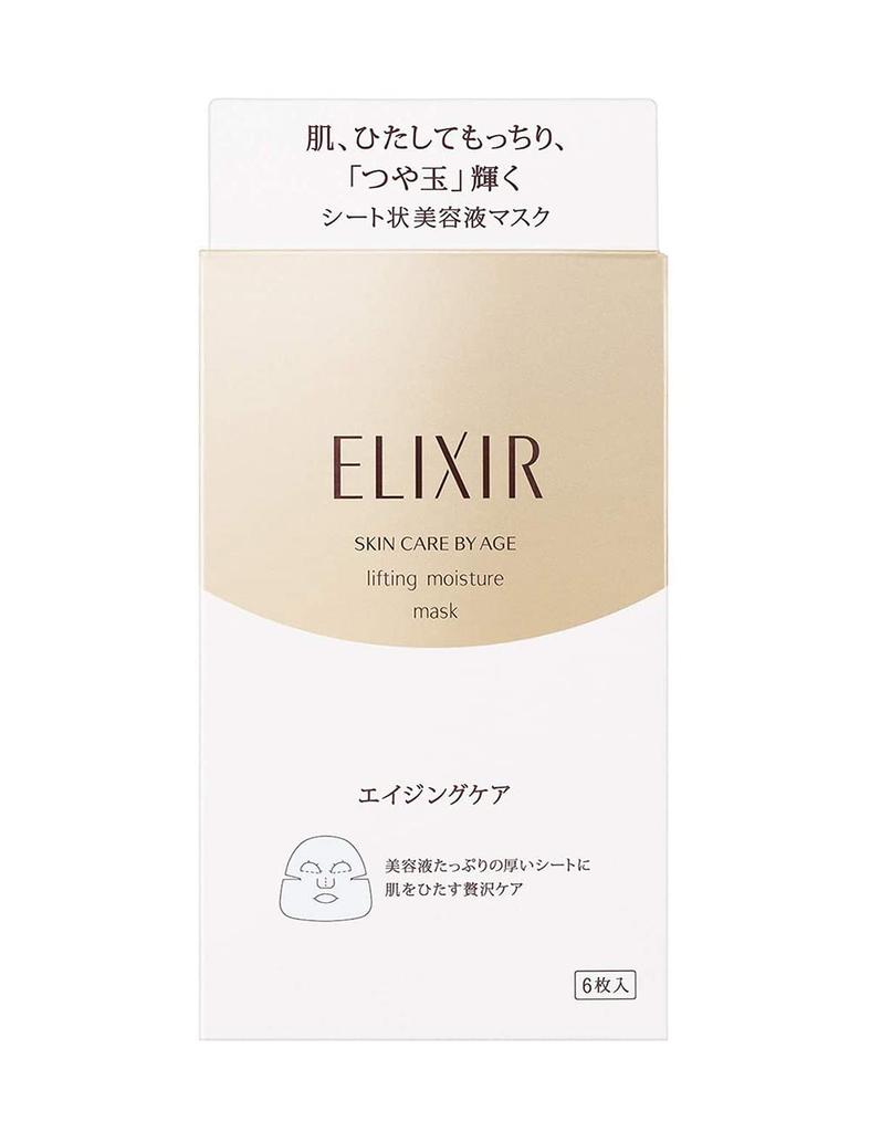ELIXIR Lift Moist Mask W 30mL x 6 sheets Face mask for and Superieur by firming, moisturizing, anti-aging care, moisturizing. Shiseido.