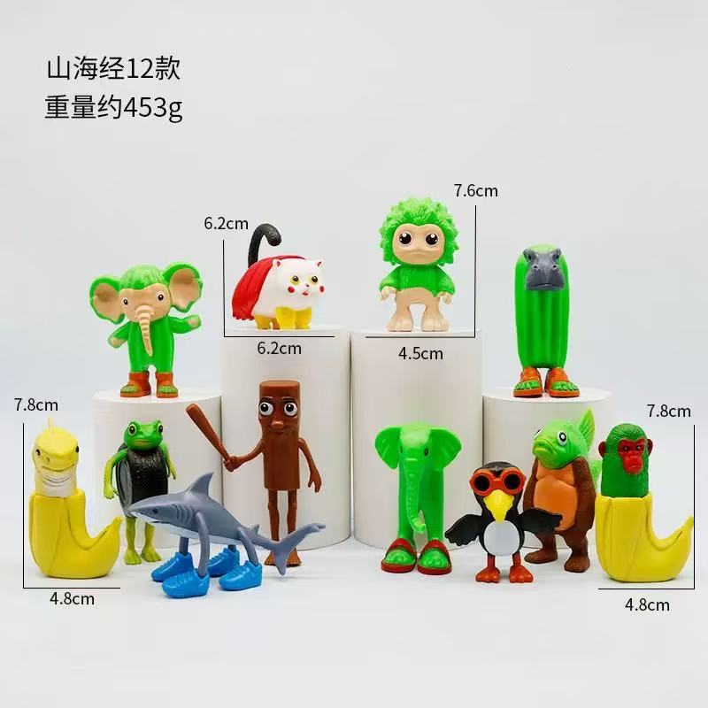 Новая фигурка Tungtungsahur Странная Акула Животные Фигурка Настольное украшение Фигурка Слона Орнамент Забавная 3D Кукла Игрушки Идеальный Подарок