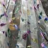 100x150 см Павлиньи перья Горячая семь цветов Иллюзия Градиентная сетка Свадебное платье Одежда Hanfu Ткань Дизайнерские ткани