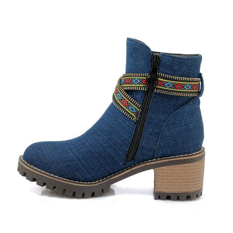 Модные джинсовые сапоги bota feminina ботильоны женские сапоги ковбойские джинсовые туфли на высоком каблуке сексуальные женские туфли женские сапогиrfg567