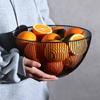 Storage Basket Black Table Decor Metal Candy Dish Kitchen Fruit Bowl Food Basket Bread Bowl Iron Vegetable Bowl Pastry Basket