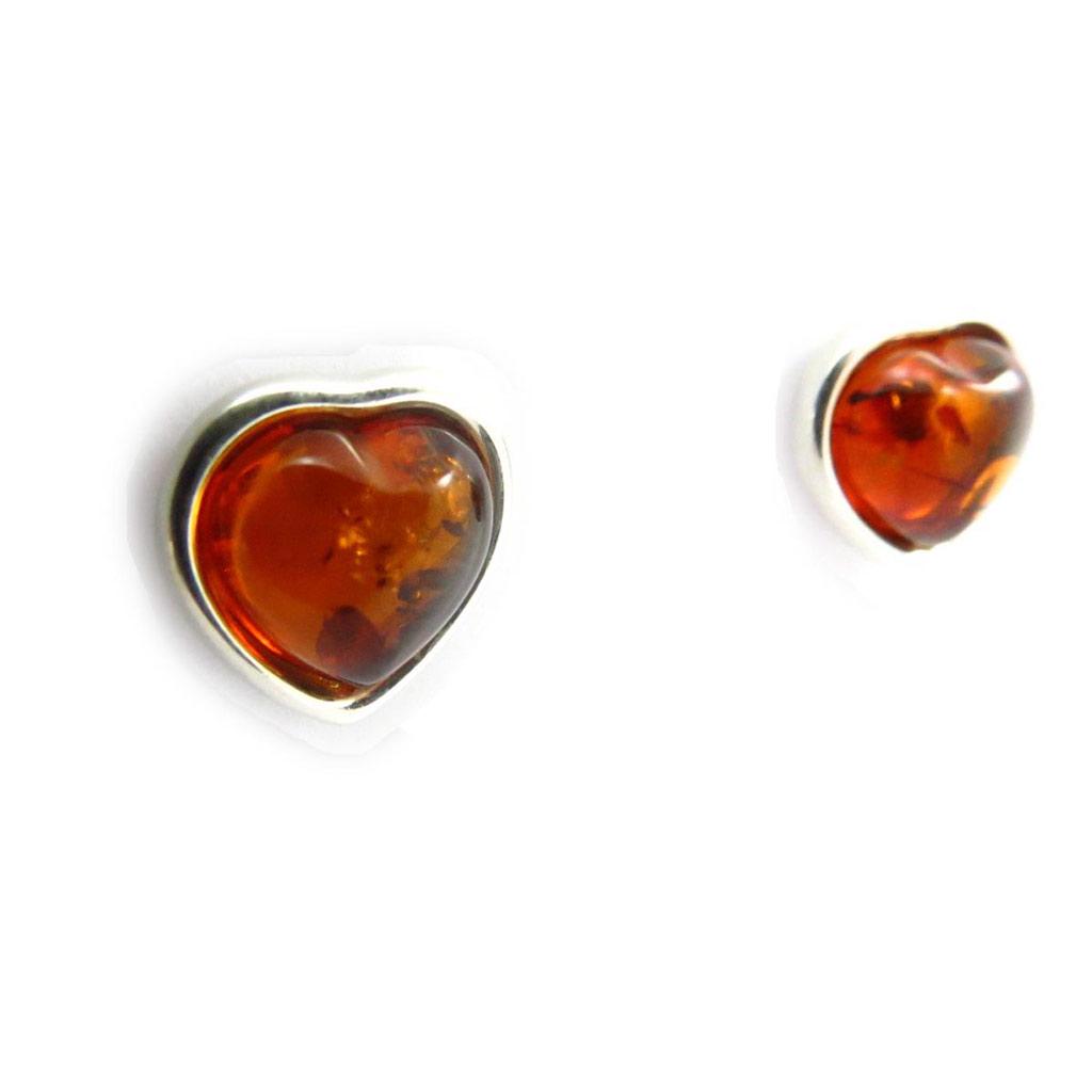 Les Trésors De Lily [J5625] - Amber 'Love' Silver Earrings