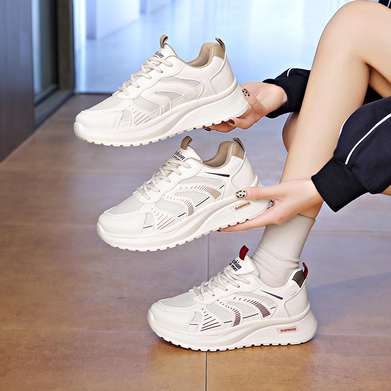 Ins Korean Version of Mesh Dad Shoes for Women 2025 Spring New Breathable Female Students Sports Heightening Casual Shoes Q187