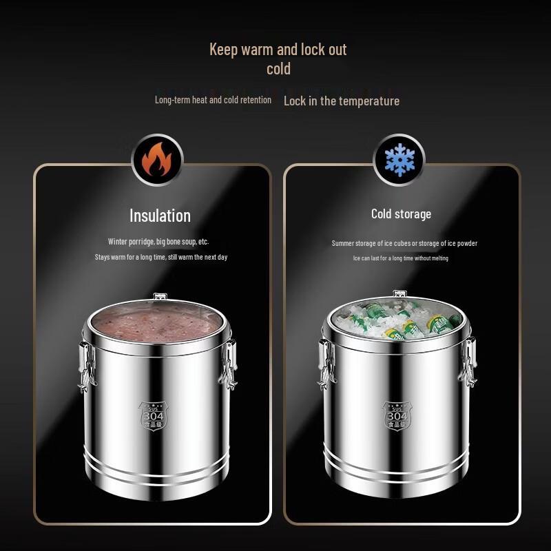 Handun Коммерческий изолированный пищевой контейнер из нержавеющей стали, 100 л