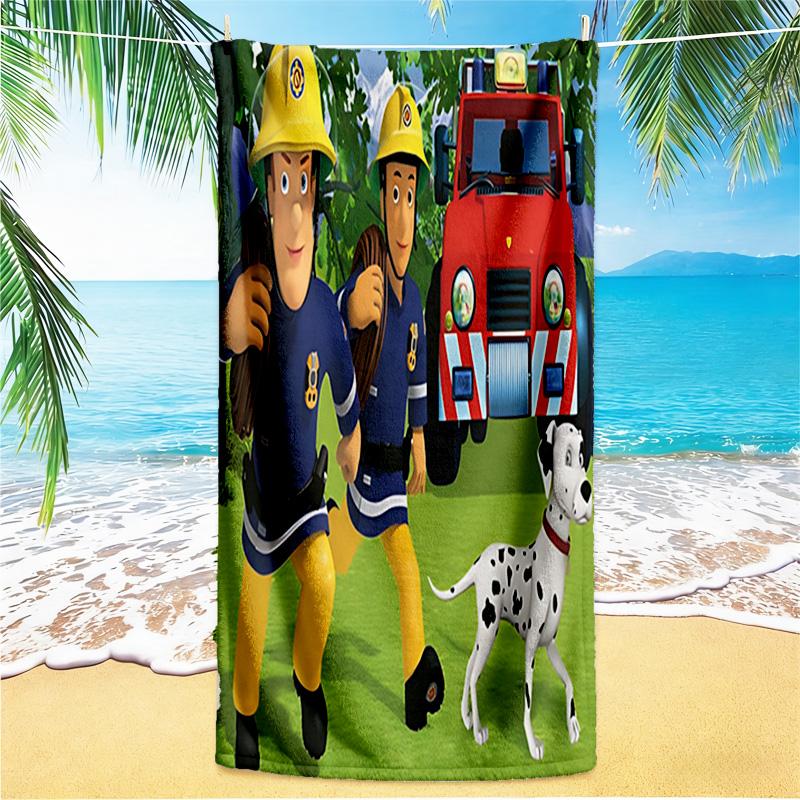 1pc Fire Brigade Adventure beach towel,quick drying absorbent beach towel,outdoor sports swimming beach towel,Soft and comfortable Y72838