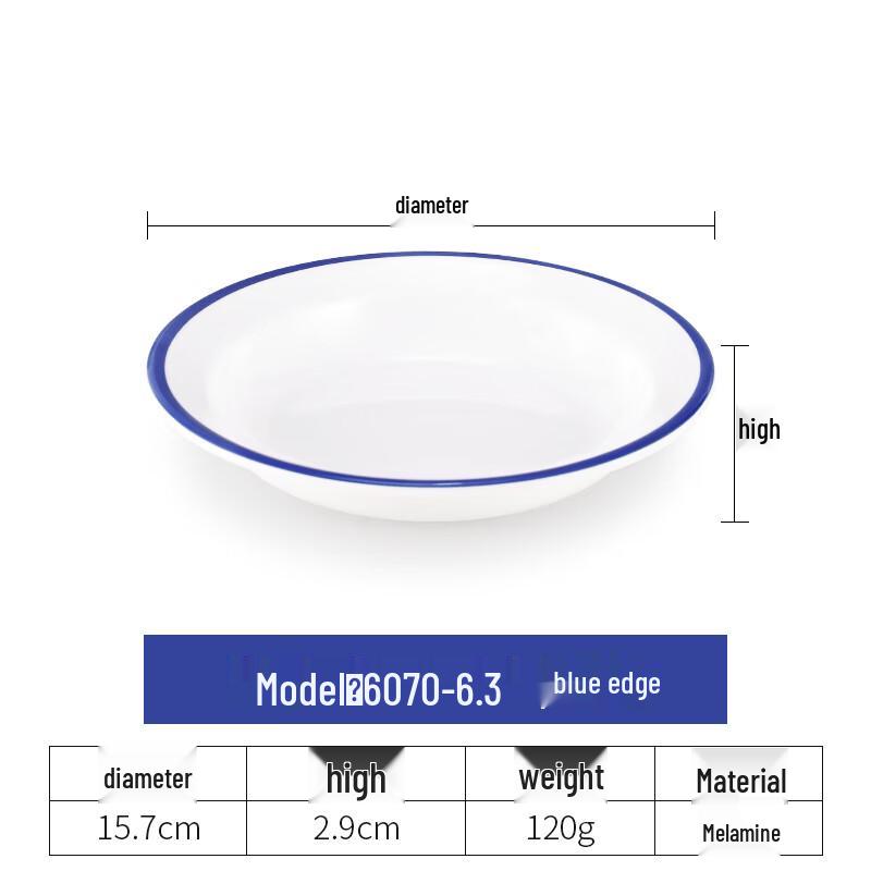 Korean Style Melamine Round White Side Dish Plate