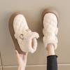2024 Velcro Модная женская обувь Plus Velvet Выходная обувь большого размера из хлопка Водонепроницаемые зимние ботинки Широкие ноги Полные беременные женские хлопковые туфли